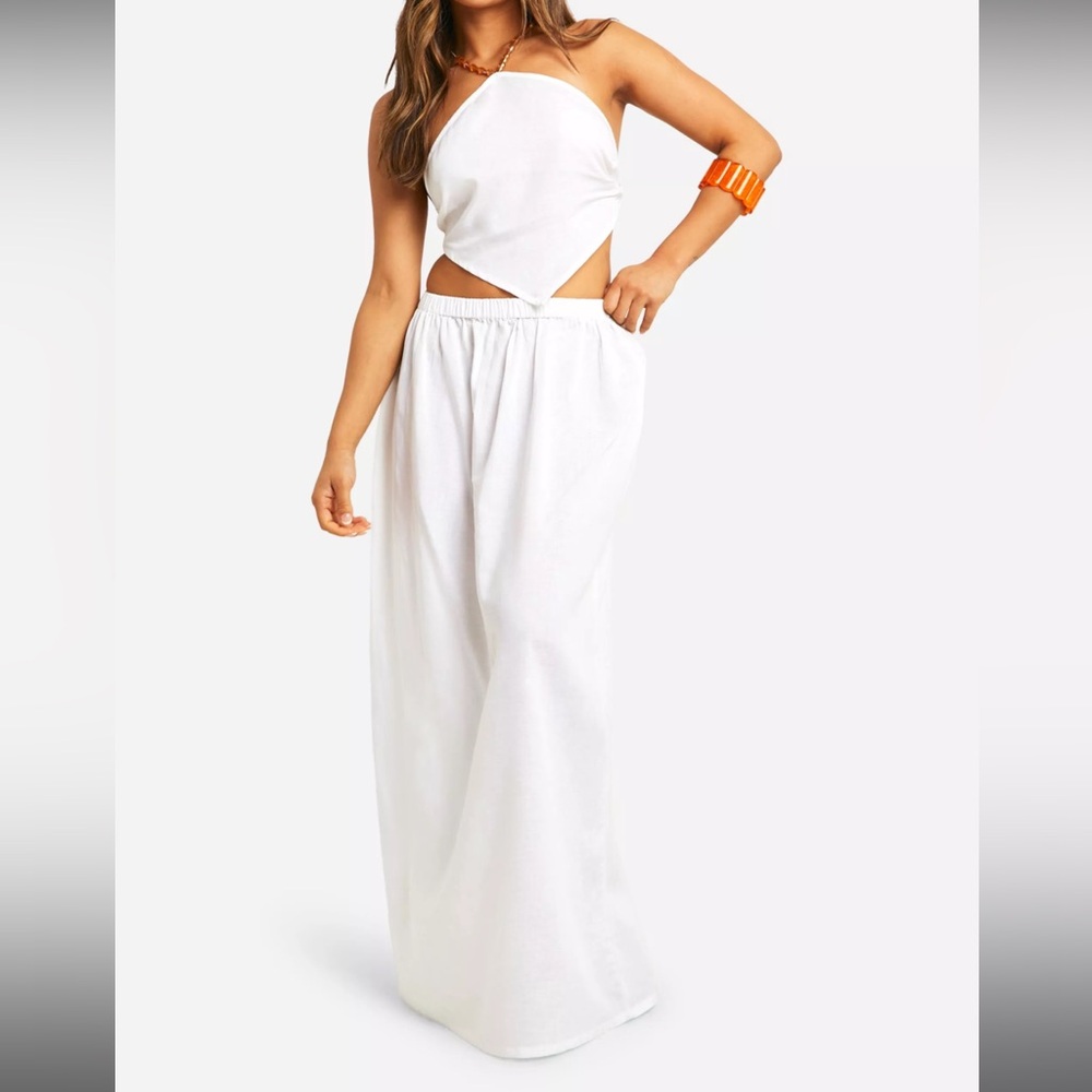 Petite Bead Strap Beach Maxi Skirt Set
